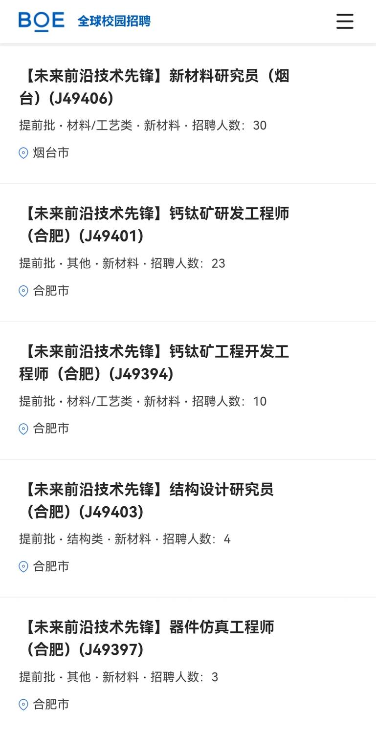材料26届校招岗位汇总——京东方BOE - 小红书