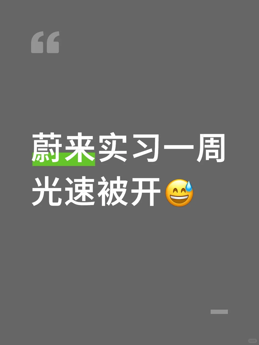 蔚来实习一周光速被开😅 - 小红书